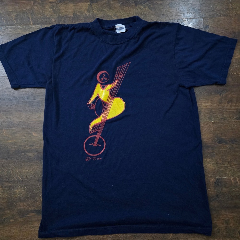 Vintage 2001 Dana Graphic Tee Navy Blue Vision Classic-T XL Art Shirt Y2K Mens